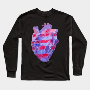 Two Tone Real Love Heart Long Sleeve T-Shirt